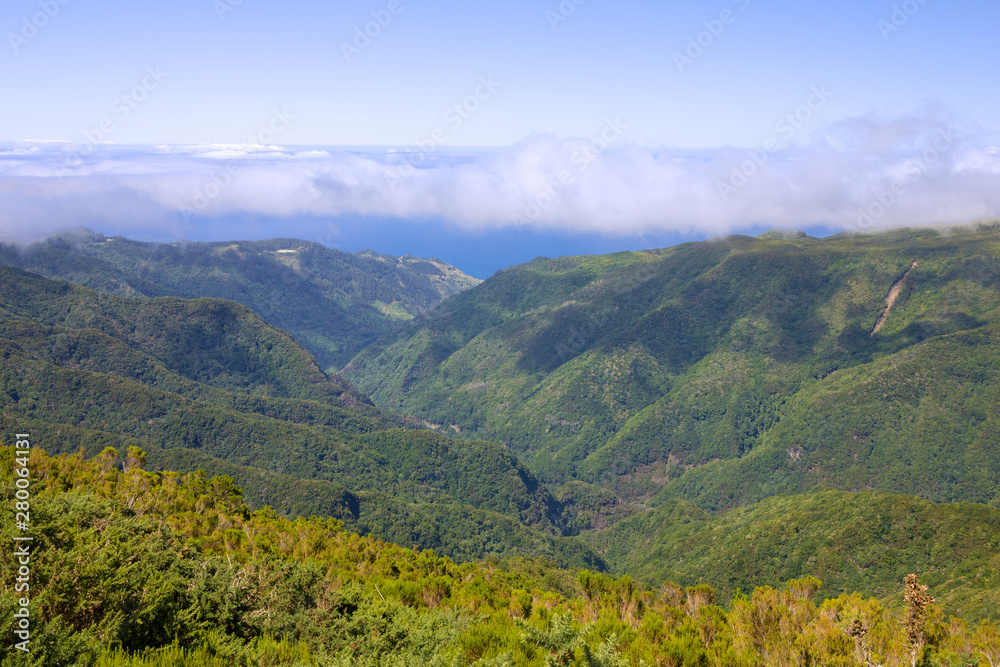 Madeira island, Portugal, green hills