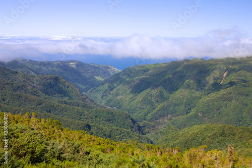 Madeira island  Portugal  green hills