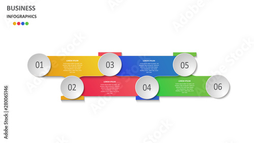 Abstract business infographics in the form of colored figures and steps. EPS 10.