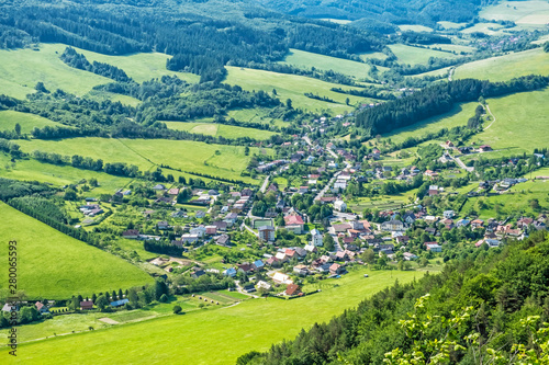 Sulov village from Sulov rocks, Slovakia