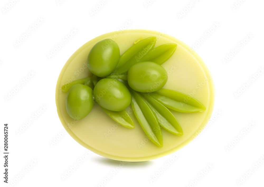 olive soap isolated