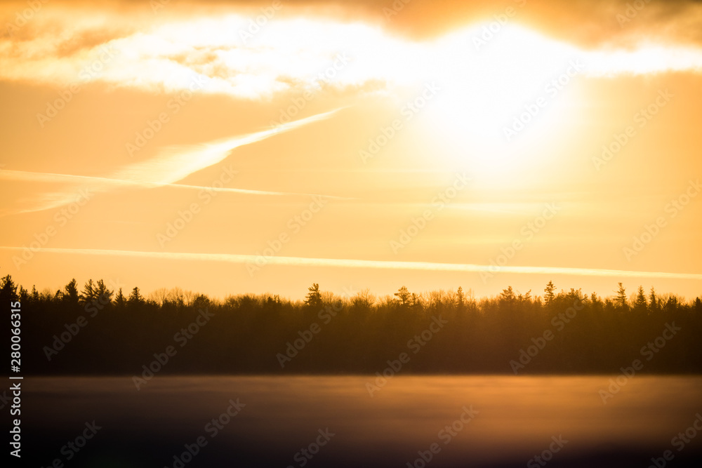 Sunset in winter Sunset in winter