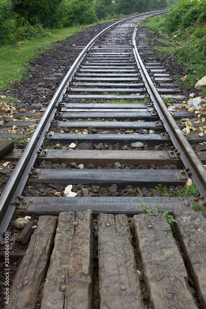 Old railroad perspective in Georgia