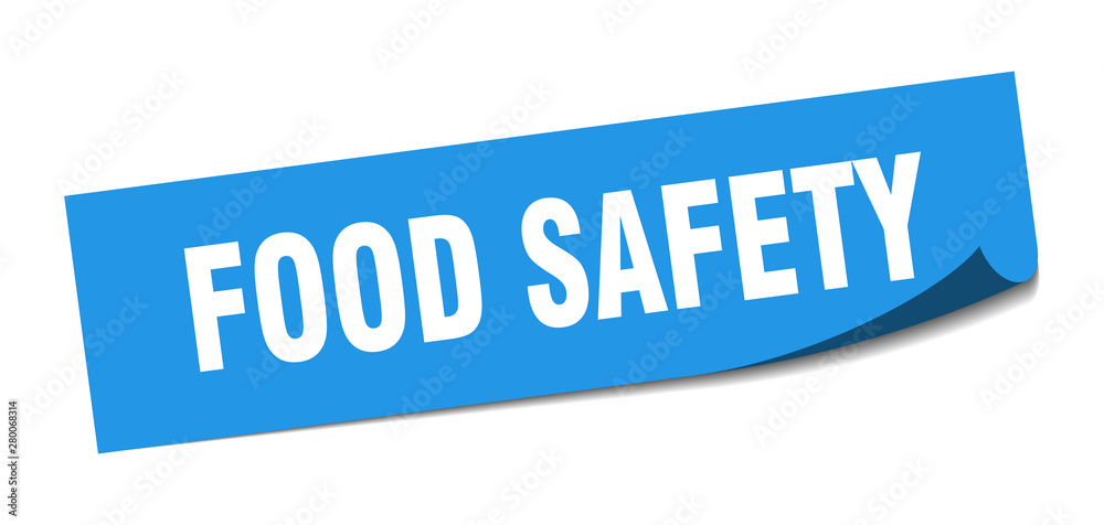food safety sticker. food safety square isolated sign. food safety