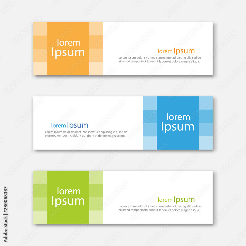 Set of abstract design banner template. Set of abstract design banner template.