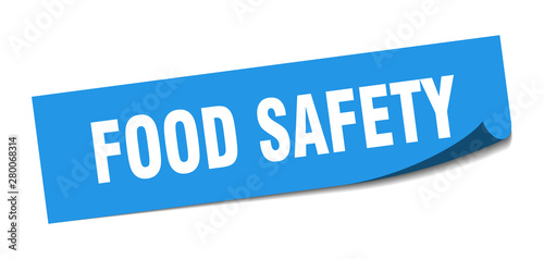 food safety sticker. food safety square isolated sign. food safety