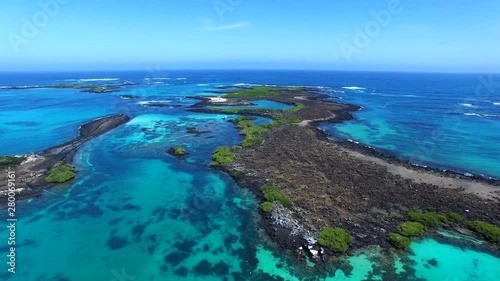 Galapagos Island- Isabala Island, aerial view of the Pacific	