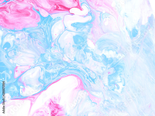 Pink and blue creative abstract painting background.