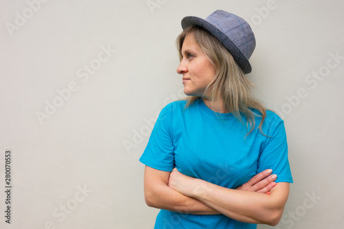 Принти на полотні Girl in hat
