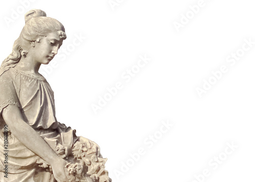 Sad Expression Woman Sculpture Background