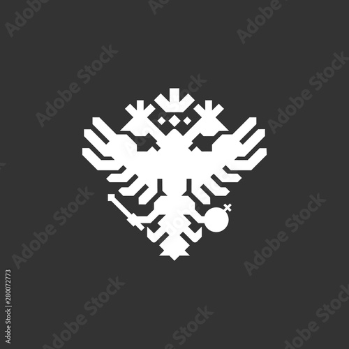Double eagle  logo. Russian eagle logo.