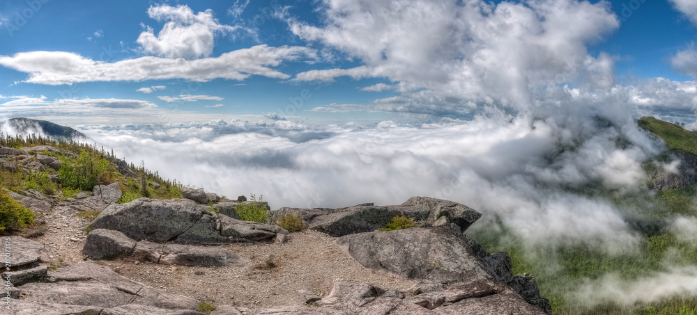 Hiking above the clouds, Charlevoix, Quebec, Canada