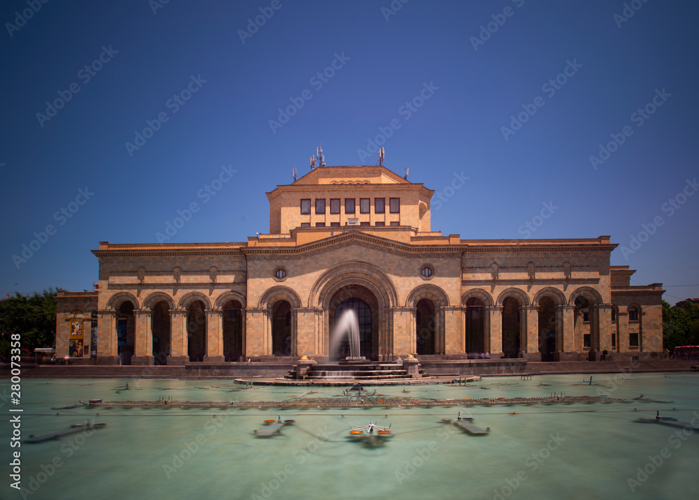history museum and national gallery of armenia in the republic square, yerevan, armenia