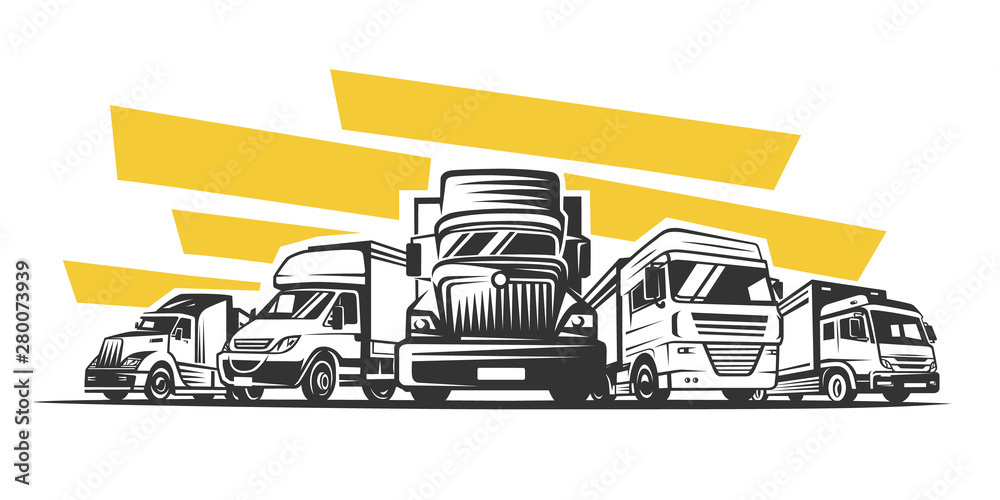 Truck Logo, cargo, delivery. Logistic company logotype. Stock Vector ...