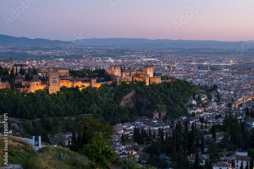 Views of the Alhambra, the Albaicín and the city of Granada photo