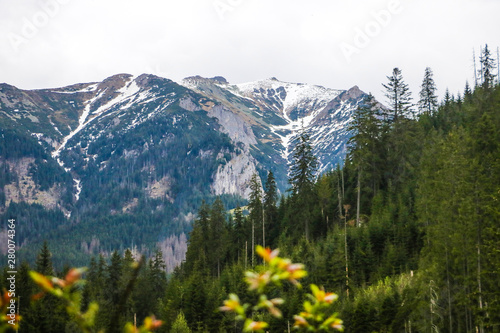 View of Tatra mounains.Tatra mountains in the morning. © Dzmitry