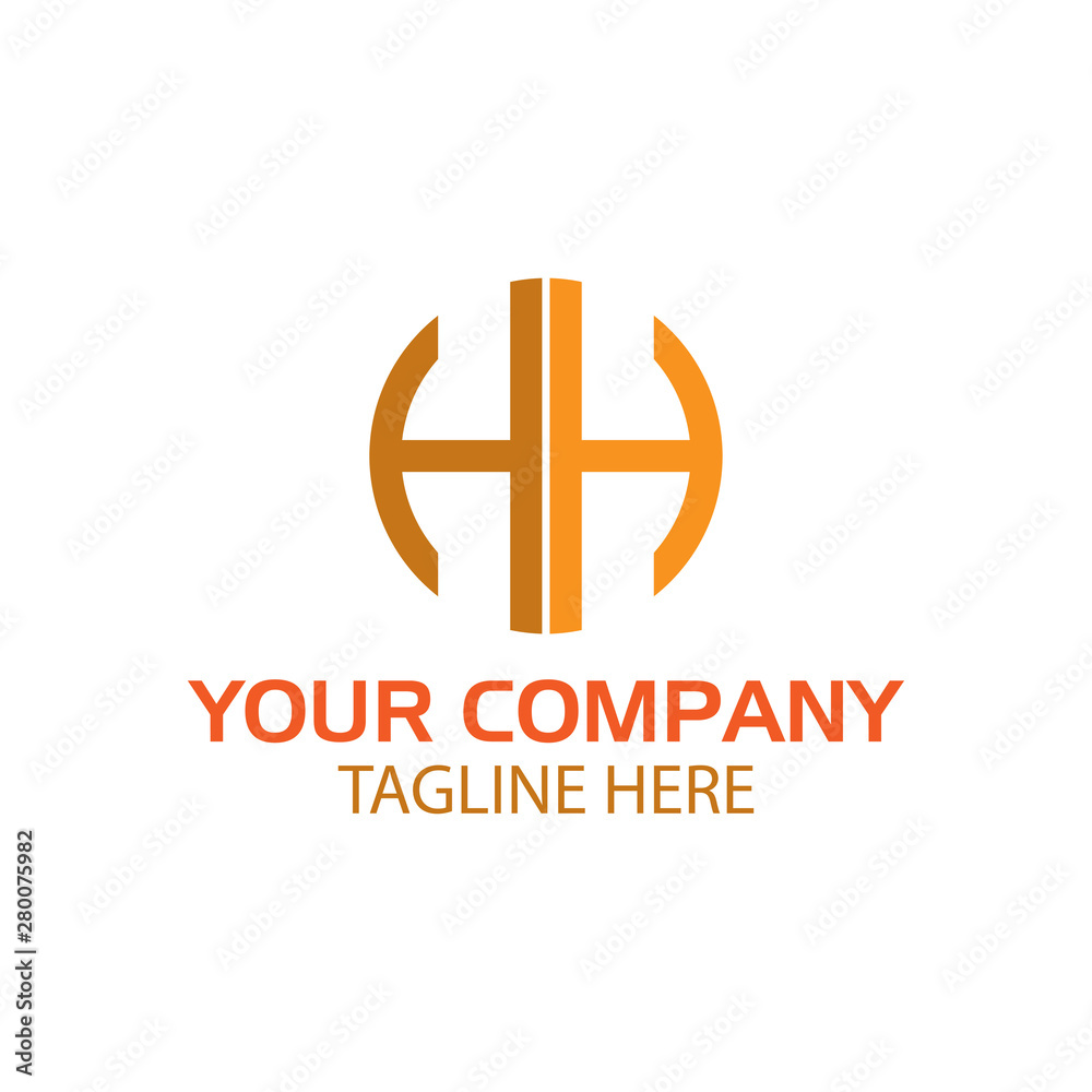 Letter HH stock logo, HH initial., flat design. technology logo Letter HH stock logo, HH initial., flat design. technology logo
