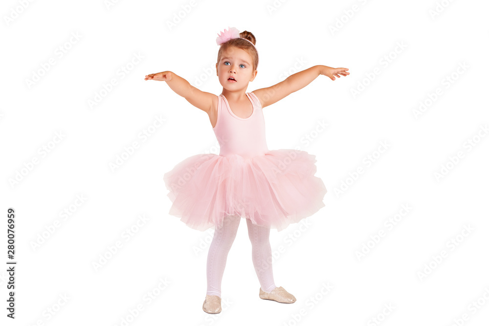 little girl in pink dress 