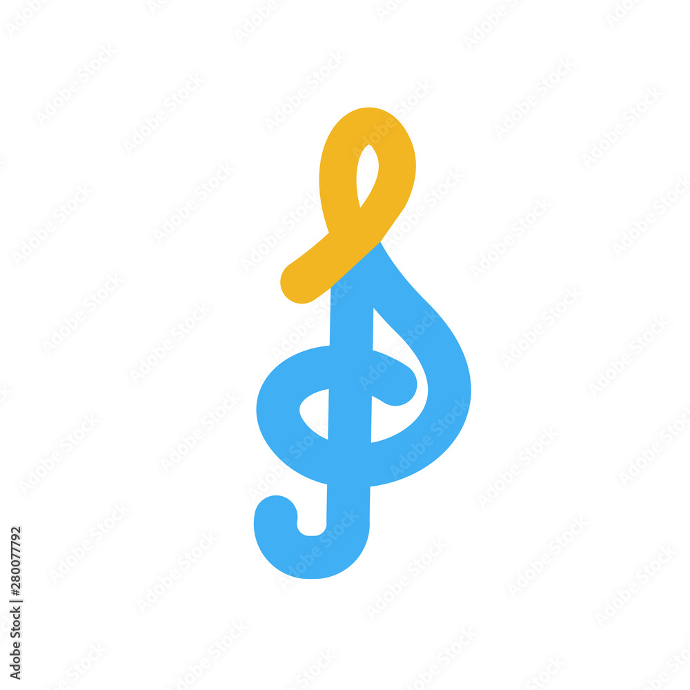 treble clef icon from music and media collection treble clef icon from music and media collection