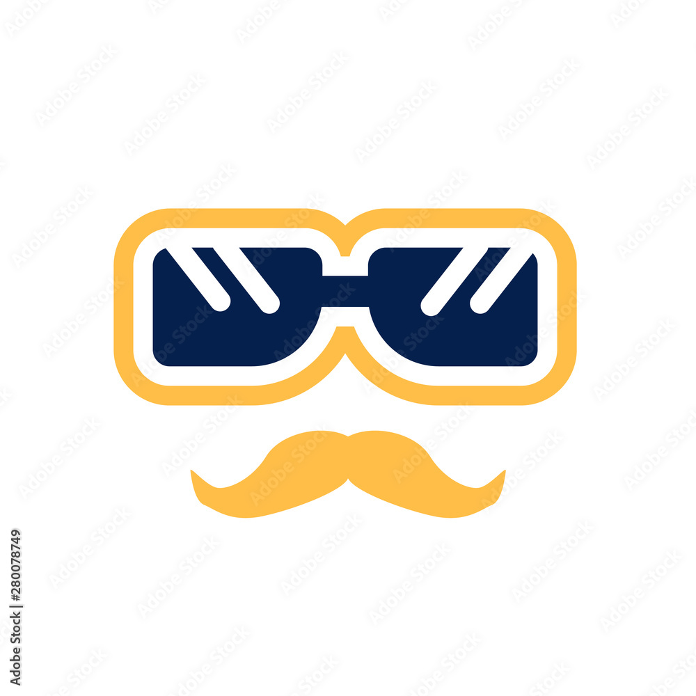 mustache with glasses icon from party collection mustache with glasses icon from party collection