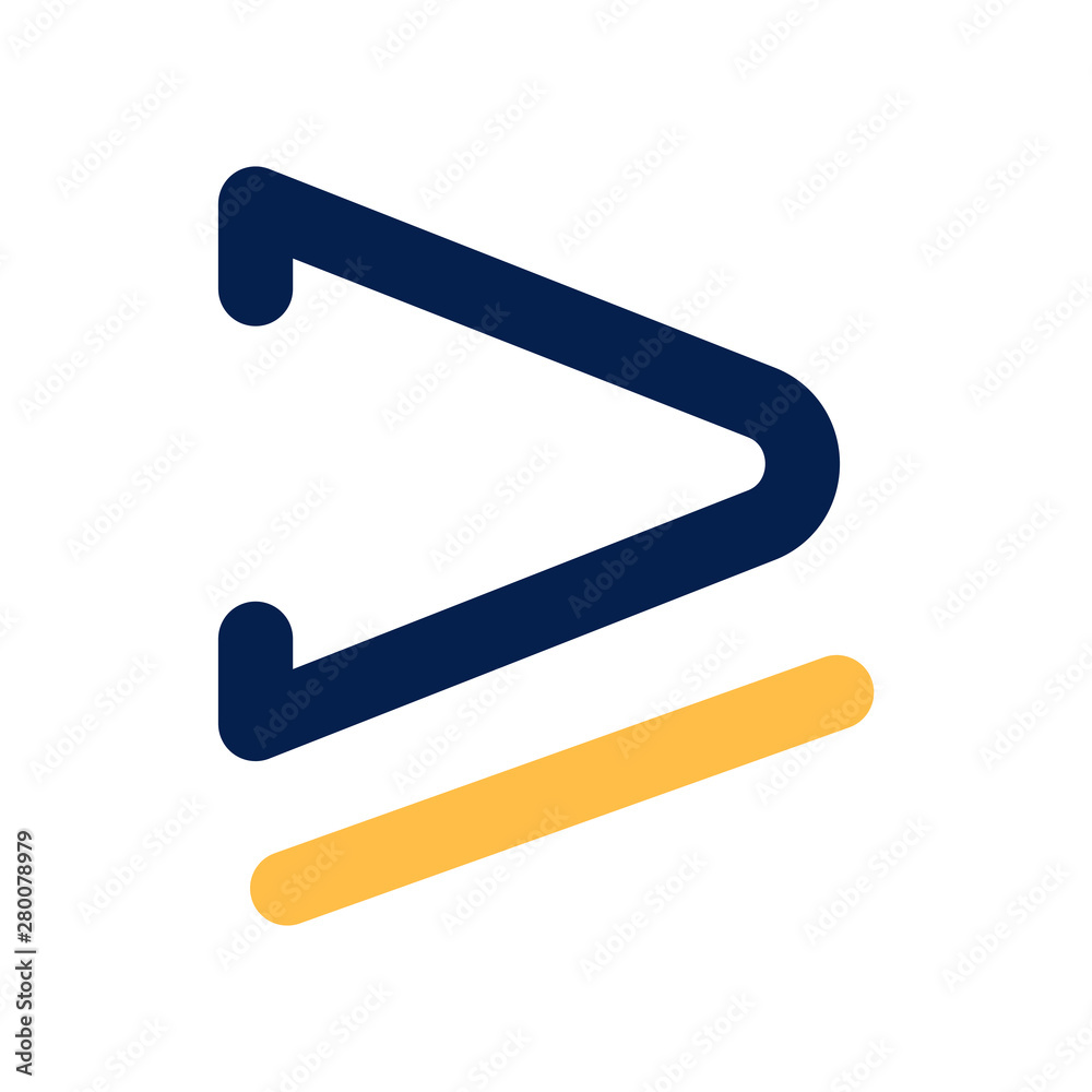 is greater than or equal to symbol icon from signs collection is greater than or equal to symbol icon from signs collection