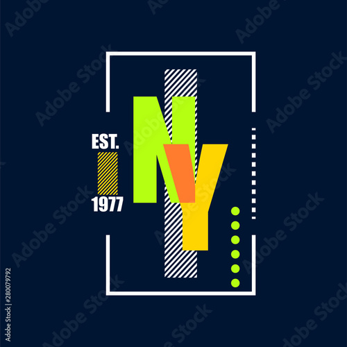 T shirt design nyc typography vector illustration template.