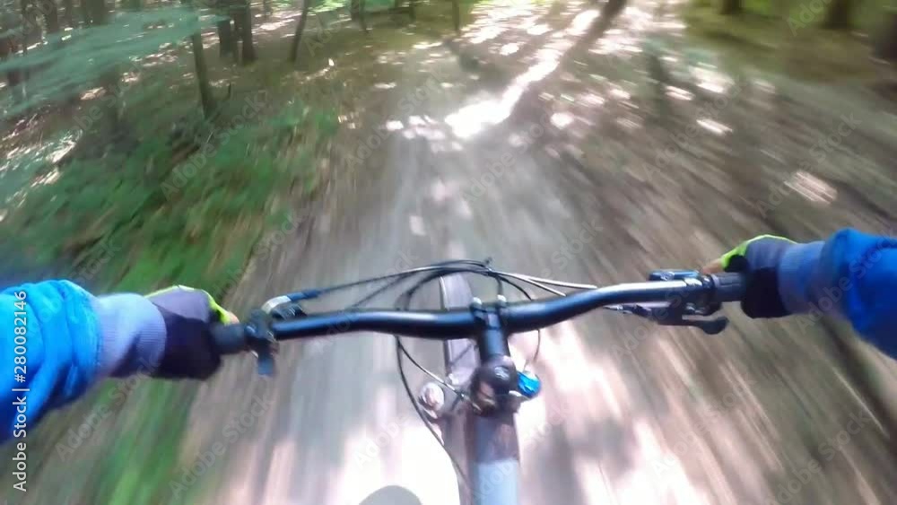 MTB bicycle on the trail in the summer season; MTB bicycle on the trail in the summer season;