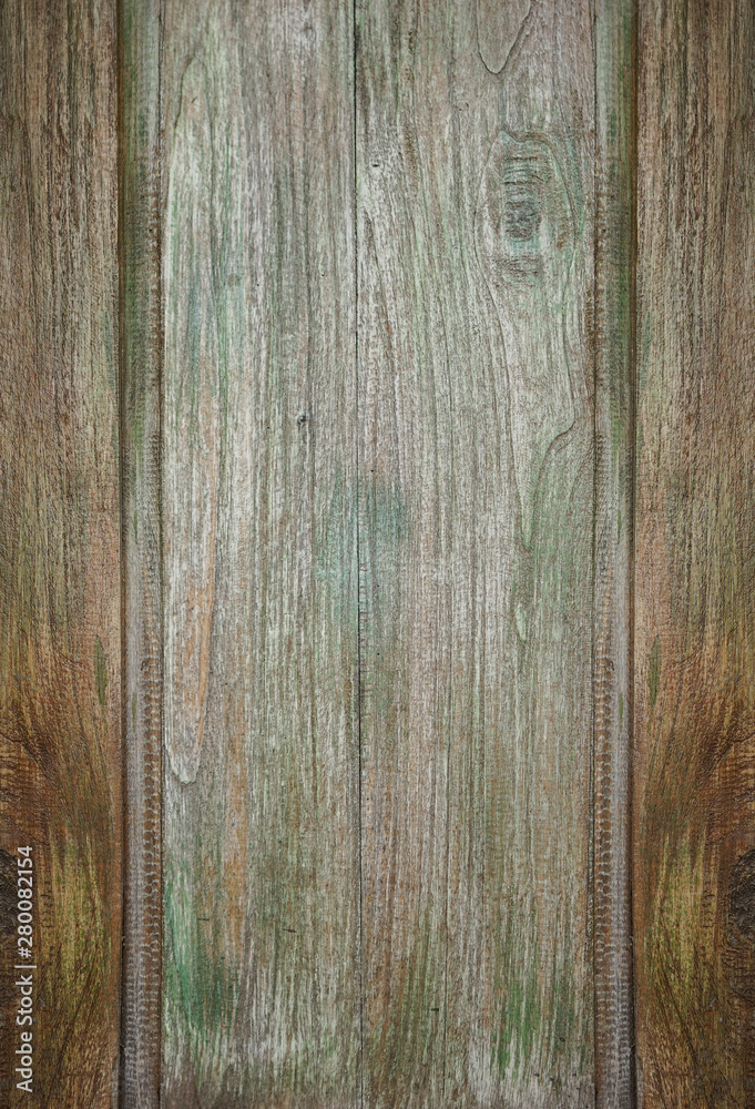 Old green wood wall texture background. Wood texture Stock Photo
