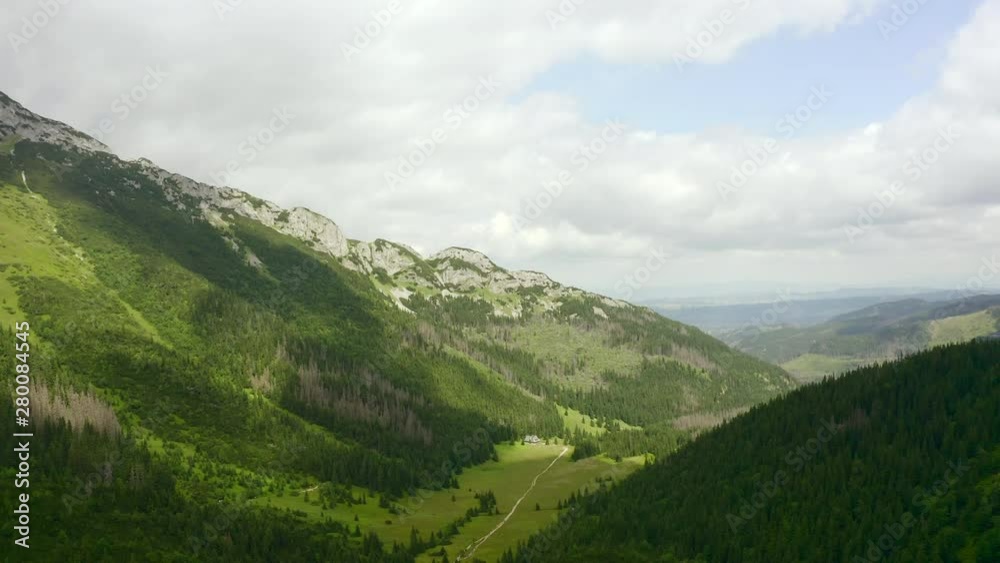 Aerial view of the mountain landscape and beautiful green forest in the highlands, Vermont, USA. Drone Shot 4K. Aerial view of the mountain landscape and beautiful green forest in the highlands, Vermont, USA. Drone Shot 4K.