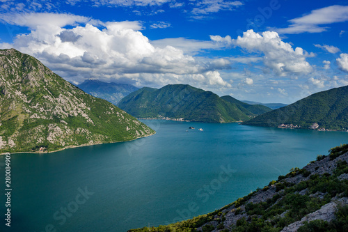 beautiful view of the bay of kotor montenegro