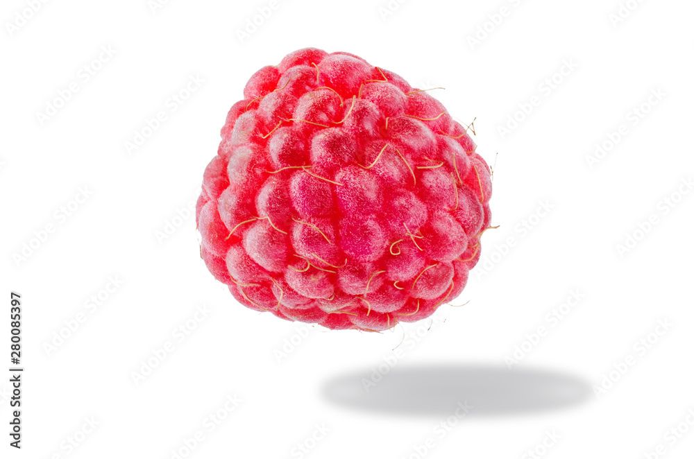 Raspberry on a white isolated background