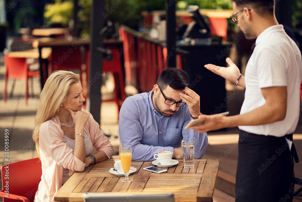 Unsatisfied guests in a cafe! Unsatisfied guests in a cafe!