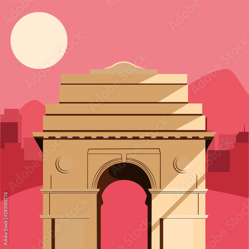 india independence day flat design