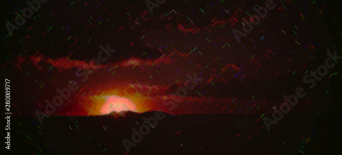 Sunset, sky, sun, clouds, orange, red, nature, cloud, sunrise