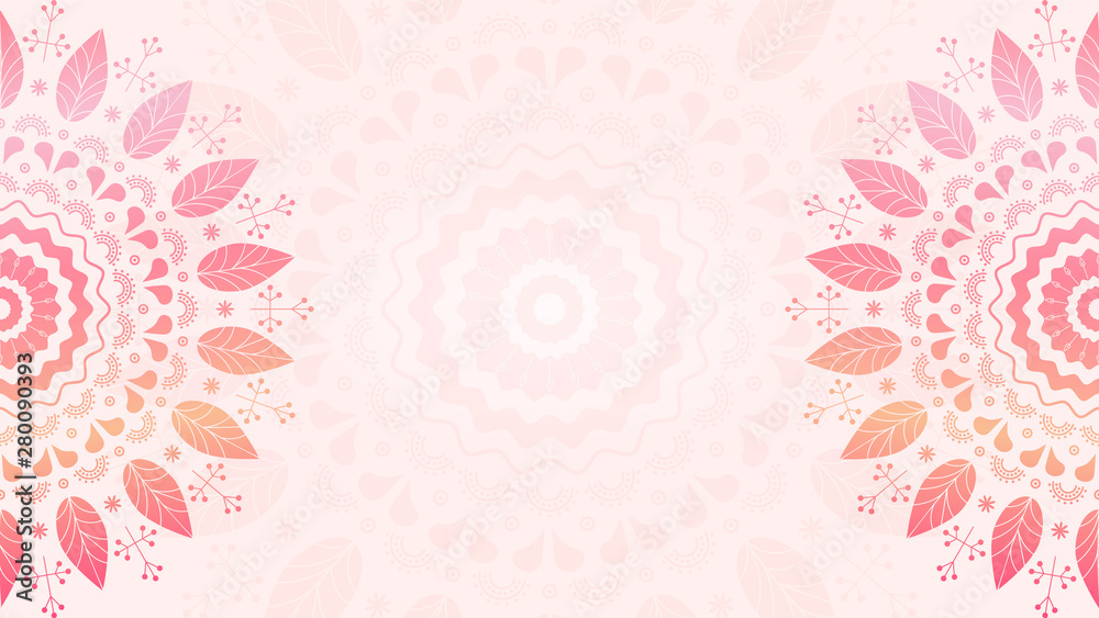 Floral mandala background template. Gradient pattern for design, textile