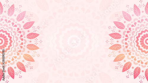Obraz na płótnie Floral mandala background template. Gradient pattern for design, textile w salonie