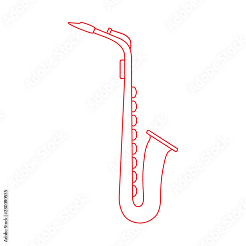 Saxophone. Classical music wind instrument.