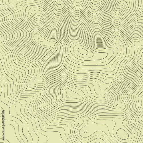 Topographic map lines background. Abstract vector illustration.