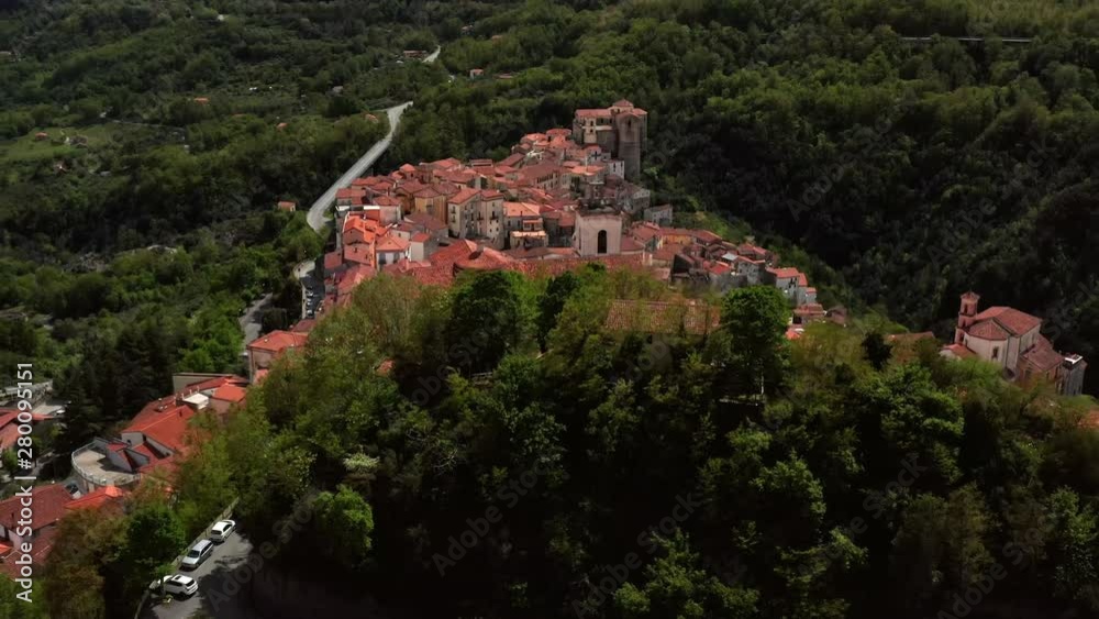 View at old town of Rivello in Italy View at old town of Rivello in Italy