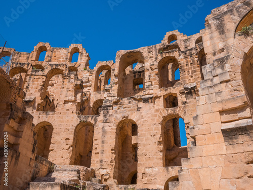 Roman colosseum ruins