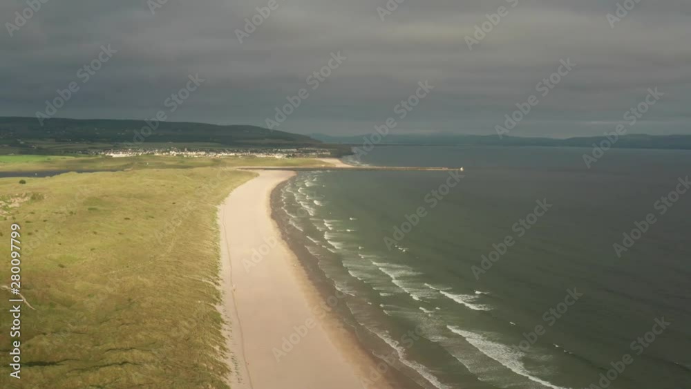Portstewart beach aerial view, Northern Ireland Portstewart beach aerial view, Northern Ireland