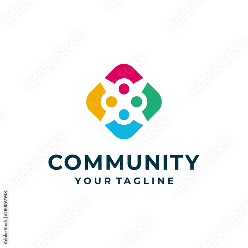 People community logo and icon vector.