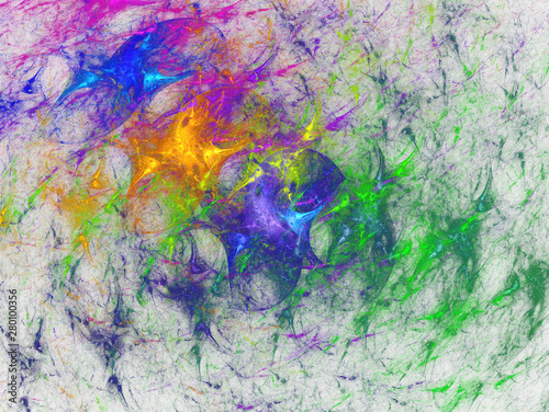 Wallpaper Mural rainbow abstract fractal background 3d rendering illustration Torontodigital.ca