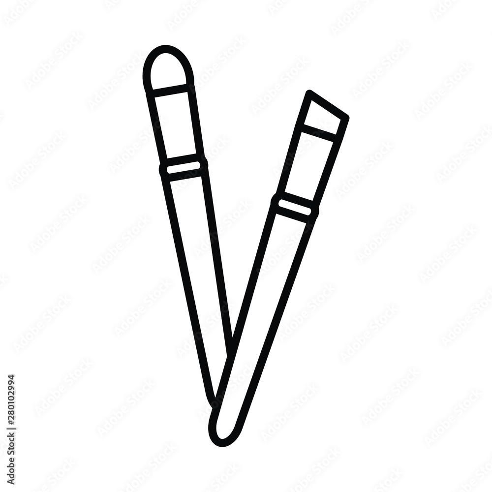 Obraz premium make up brush drawing icon