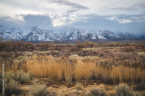 Sierra Nevada Mountains scenic view from Alabama Hills, California, United States