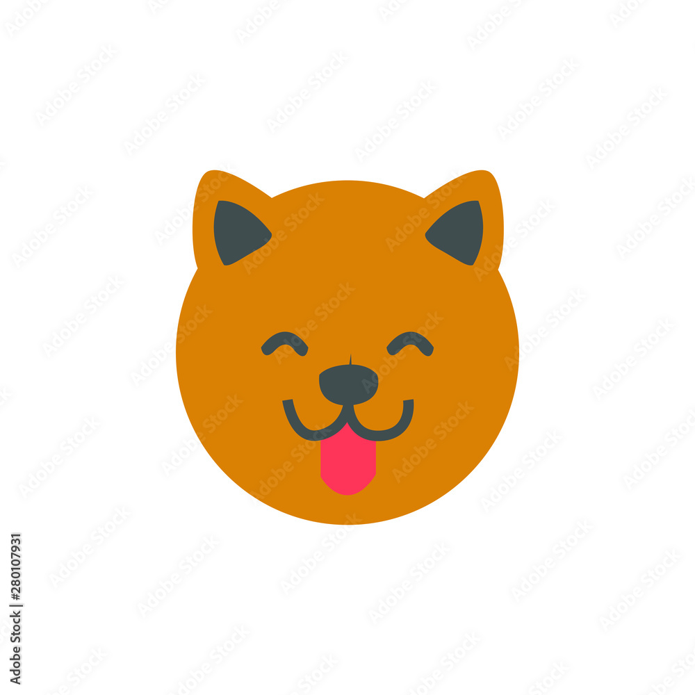 Cute dog face, Adorable little dog portrait, simple vector illustration. Modern icon or logo Cute dog face, Adorable little dog portrait, simple vector illustration. Modern icon or logo