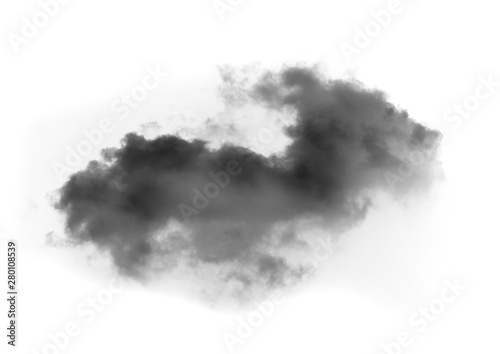 Black smoke on a white background