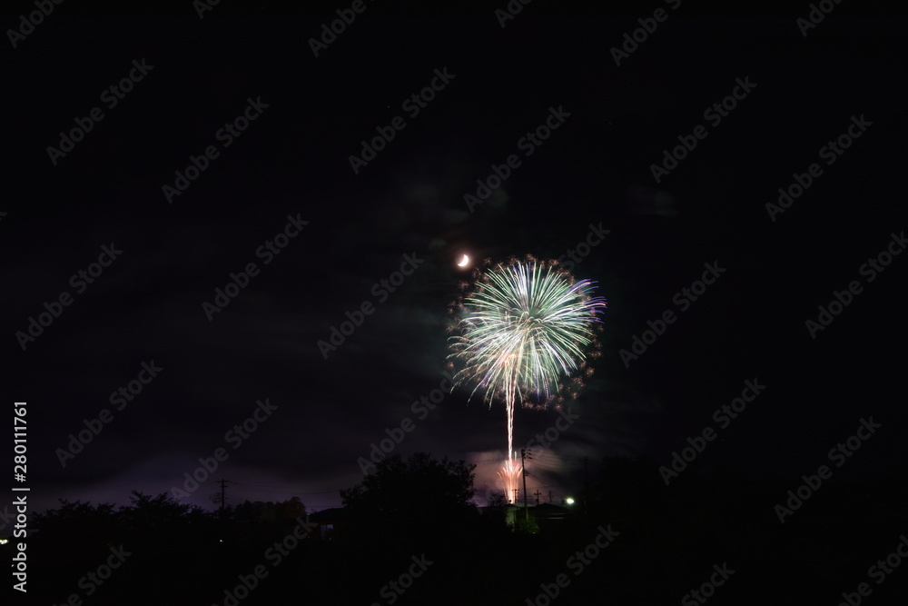 Fireworks competition in Omagari city, Japan