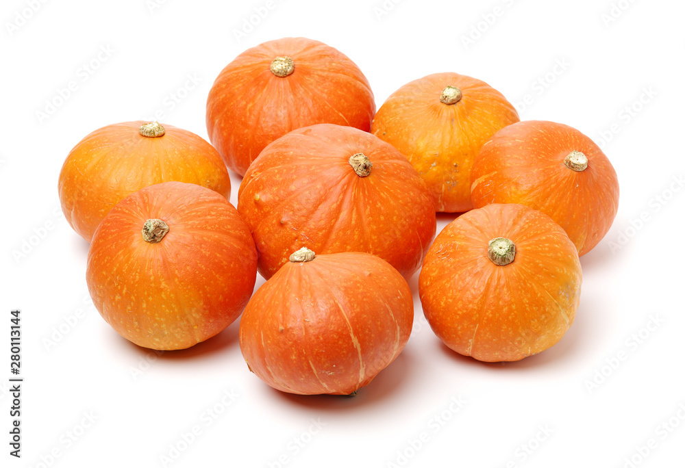 Orange pumpkin on white background Orange pumpkin on white background