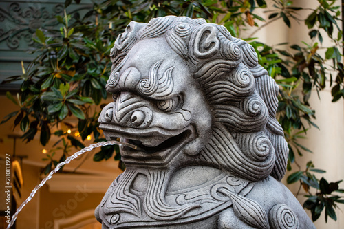 chinese lion statue